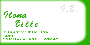 ilona bille business card